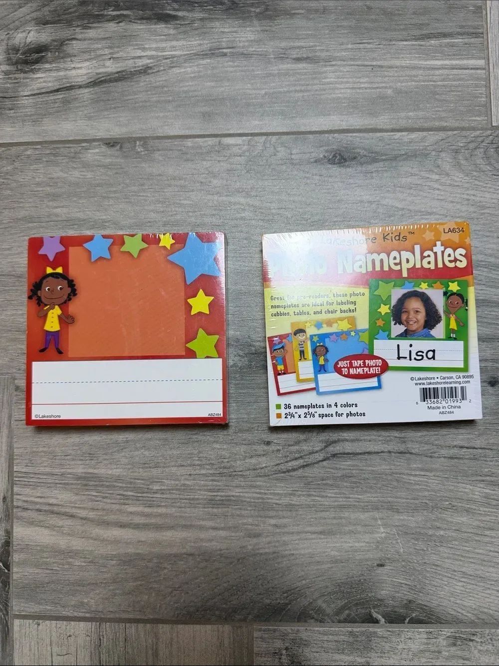Lakeshore Kids Orange Star Classroom Nameplates Set of Two